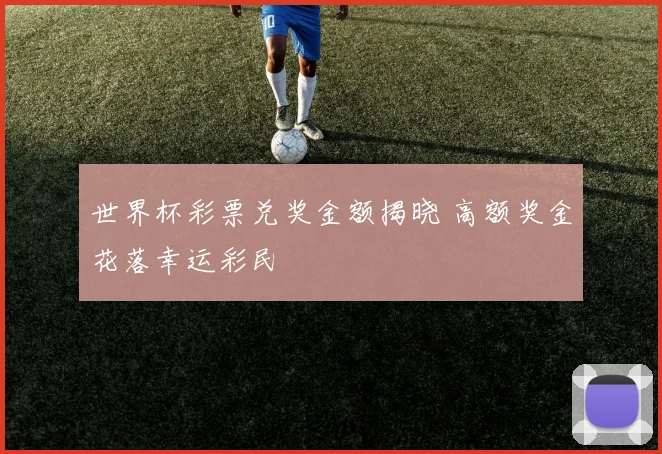 世界杯彩票兑奖金额揭晓 高额奖金花落幸运彩民